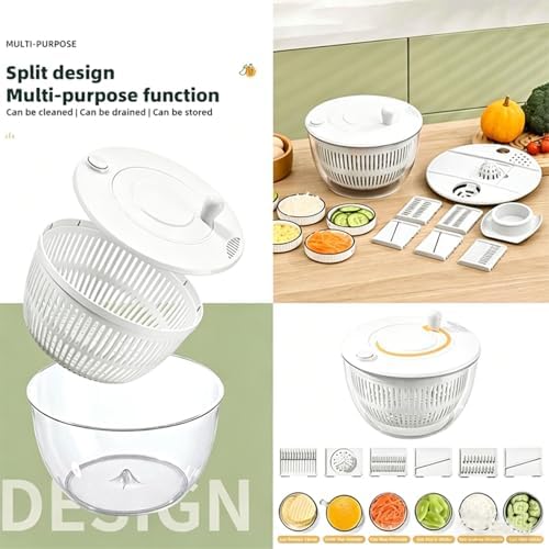 Ceruaxb Salad Spinner Chopper, 5.3 Qt Lettuce Dryer