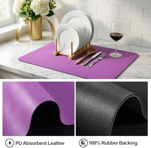 Ecotrim - Dish Drying Mat for Kitchen Counter | Coffee Bar Mat for Countertops