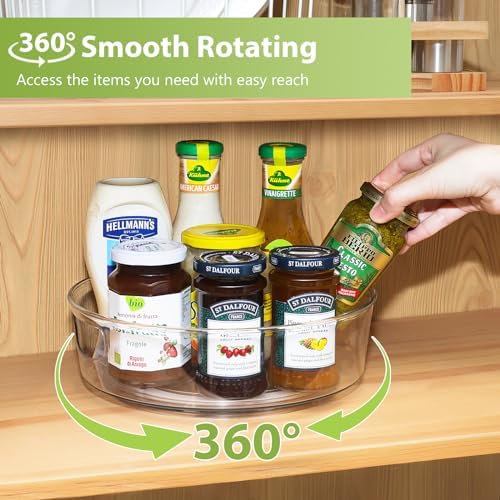Guzon 4 Pack Lazy Susan Turntable, 10 Inch Rotating Organizer