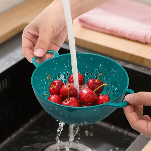 Noamus 8 Pack Mini Colander for Kitchen, 6 Inch Plastic Berry Bowl