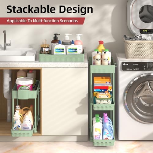 Sevenblue 4-Pack 2-Tier Under Sink Organizer
