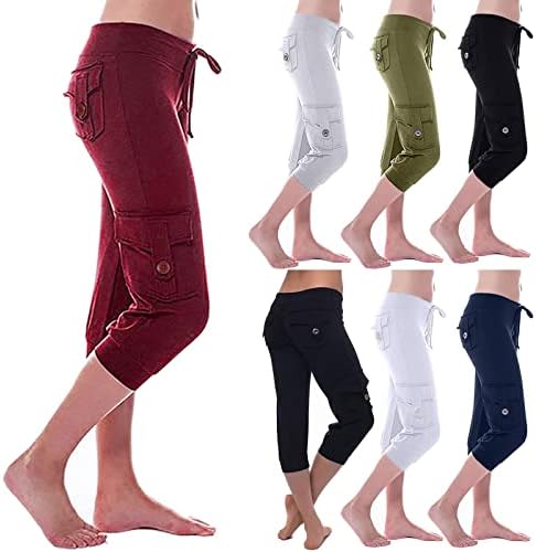 Cargo Capris for Women Casual Summer 2026 Plus Size Capri Pants Lightweight