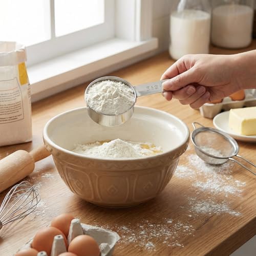 1/4 Cup Stainless Steel Measuring Cup, 60 ml Cooking Measure Scoop, 2 oz