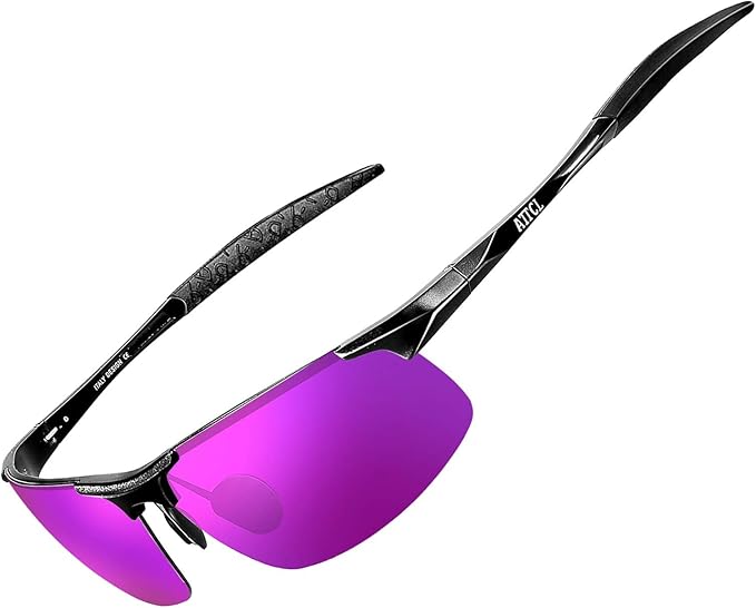 ATTCL Men's Sports Polarized Sunglasses Men for Driving running Fishing Golf - UV Protection Sun glasses Metal Frame
