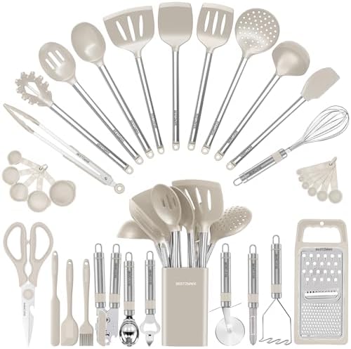 Kitchen Utensil Set-Silicone Cooking Utensils-33 Kitchen Gadgets & Spoons