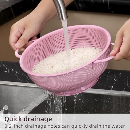 Stainless Steel Colander 3 Piece, Metal Strainer Basket