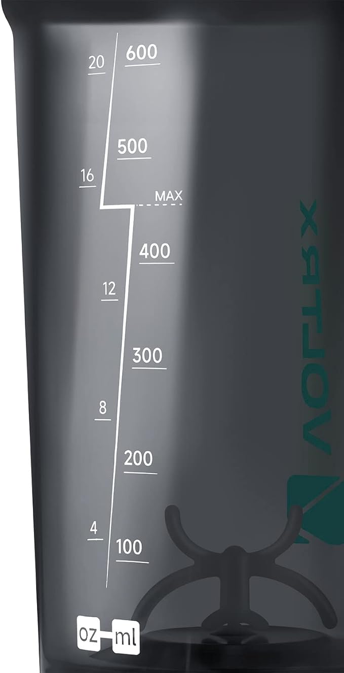 VOLTRX Shaker Bottle, Gallium USB C Rechargeable Electric Protein Mixer, Shaker Cups for Protein and Meal Replacement Shakes, BPA Free, Made with Tritan, 24oz