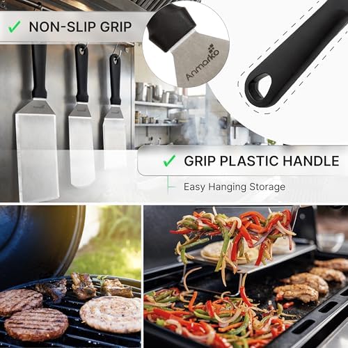 Anmarko Stainless Steel Metal Spatula, Hamburger Turner