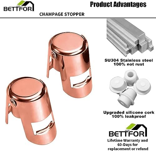 Champagne Stoppers with Stainless Steel Champagne Saver with Food Grade