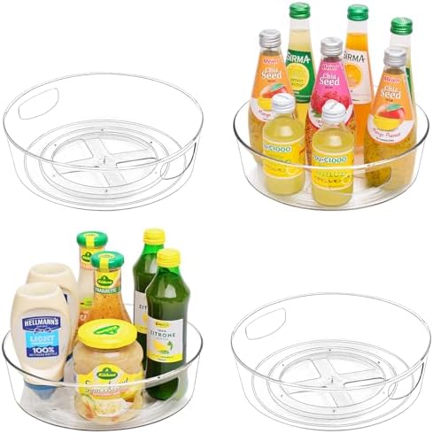 Guzon 4 Pack Lazy Susan Turntable, 10 Inch Rotating Organizer