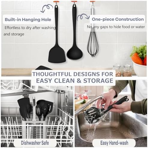TeamFar Silicone Cooking Utensils