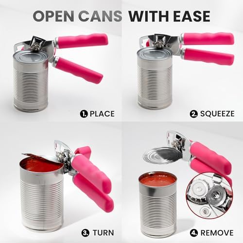 Zulay Kitchen Manual Can Opener Heavy Duty Patented Stainless Steel