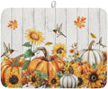 Autumn Harvest Pumpkin Dish Drying Mat