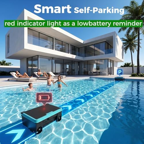 Pool Skimmer Robot, Over-Ground Robotic Pool Cleaner, Solar Powered Pool Vacuum
