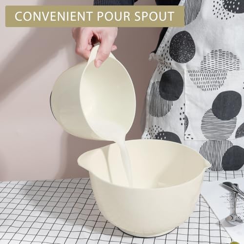 BoxedHome 4.5 Quart Large Plastic Mixing Bowls set