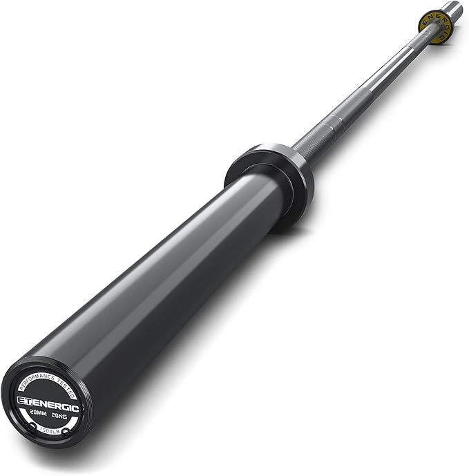 7ft Olympic Barbell Bar 45LB Load 1500lbs Capacity Available, for Gym Home Exercises, Weightlifting, Powerlifting for 2" Olympic Plates