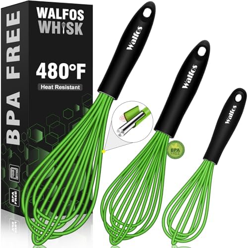 Walfos Silicone Whisk, Rubber Whisks