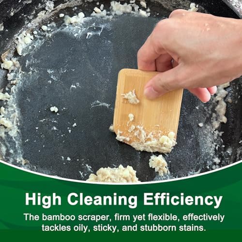 Bamboo Pan Scraper, Pot Scraper, Food Scraper, Kitchen Scraper Tools
