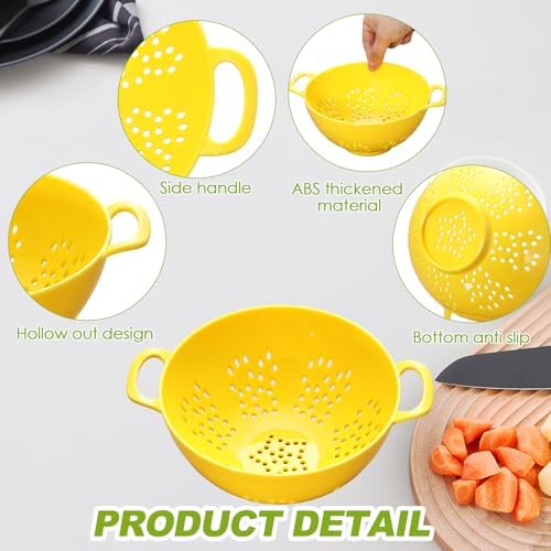 Baderke 4 Pack Mini Colander Plastic Berry Strainer