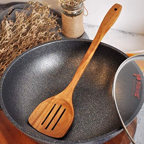 Wooden Spatula, Slotted Turner, Soup Ladle, Long Handle Utensils Set, Handmade