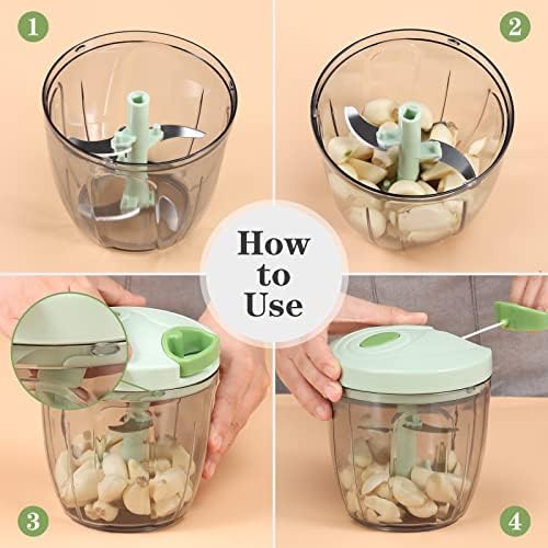Cambom Manual Food Chopper Vegetable Cutter, Hand String Vegetable Chopper