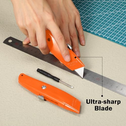 Reginary 20 Pcs Box Cutter Bulk Retractable Utility Knife