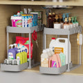 2 Packs Under Sink Pull-Out Storage Organizers, 12.8 Inches