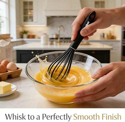 Anaeat 9" Silicone Balloon Whisk, Milk and Egg Beater Blender, Heat Resistant