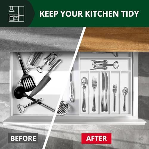 ROYAL CRAFT WOOD Luxury Bamboo Kitchen Drawer Organizer