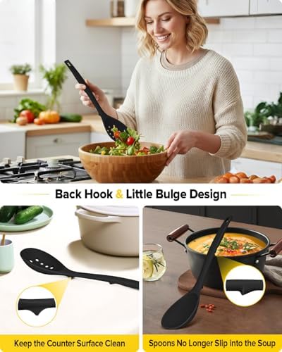 BUNDLEPRO Silicone Cooking Spoons