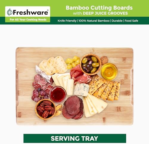 Freshware 20 Inch 2XL Bamboo Cutting Boards
