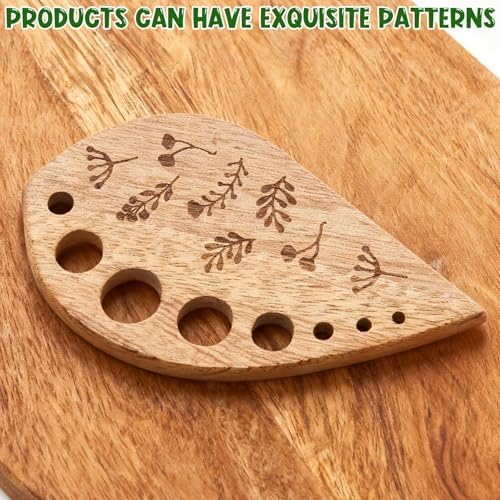 Wooden Leaf-Shaped Vegetable Separator, Pottery Herb Stripper Tool Supplies