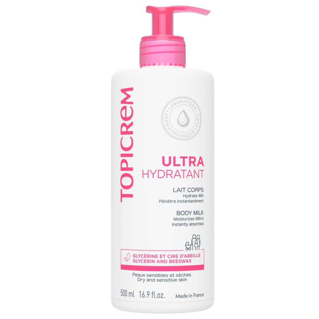 Topicrem Ultra Moisturizing Body Milk - Gentle, Non-Comedogenic Hydration for Dry Skin - 500ml