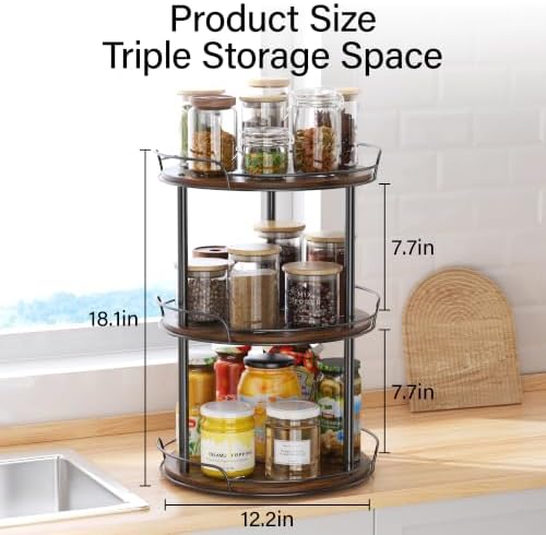 3-Tier Lazy Susan Spice Rack