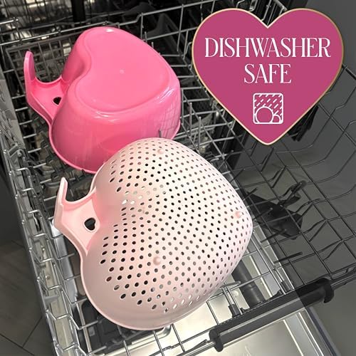 Paris Hilton Heart Bowl & Colander Set, Nesting 2-Piece Design