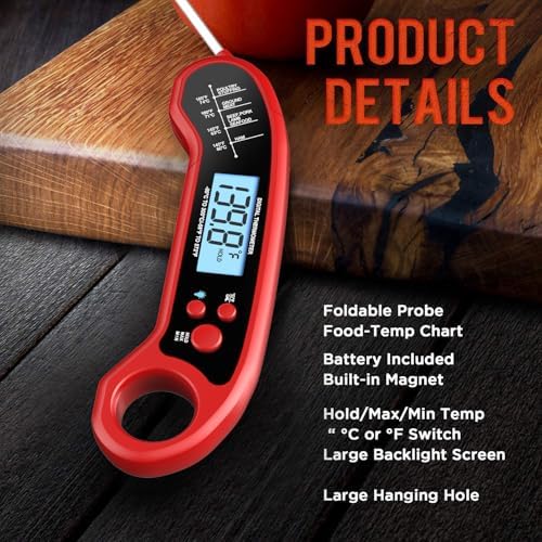 Meat Thermometer Digital, Instant Read Meat Thermometer