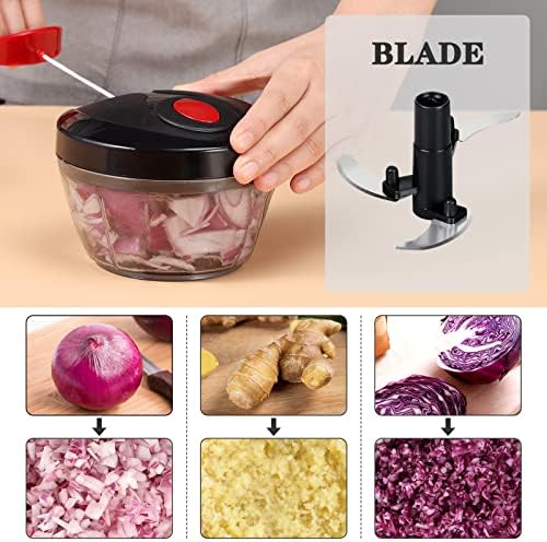 Cambom Manual Food Chopper Vegetable Cutter, Hand String Vegetable Chopper