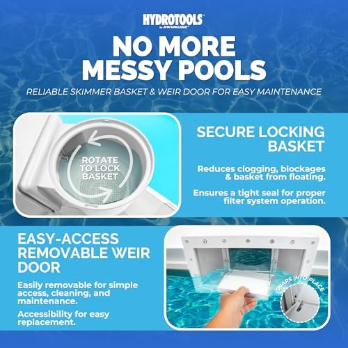 Swimline | Above Ground Pool Wall Skimmer | Thru-Wall | Wide Mouth Leveling