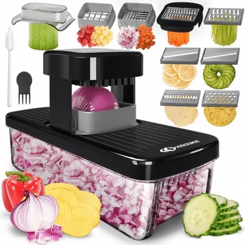 KEOUKE 8-in-1 Vegetable Chopper Mandoline Slicer
