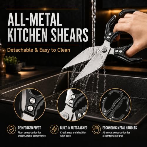 Seattleget Multifunctional Heavy-Duty Kitchen Shears, Chicken Bone Scissors