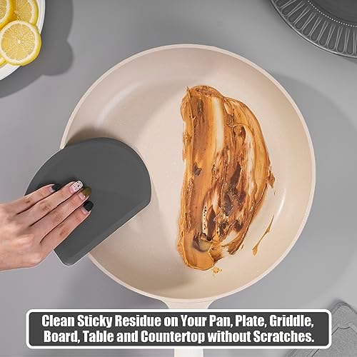 Silicone Dough Scraper with Metal Core Flexible Bowl Scraper Bread Baking