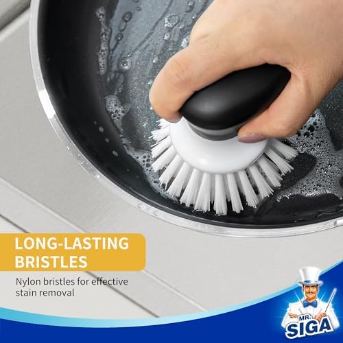 MR.SIGA Dish Scrub Brush, Palm Brush Dish Scrubber