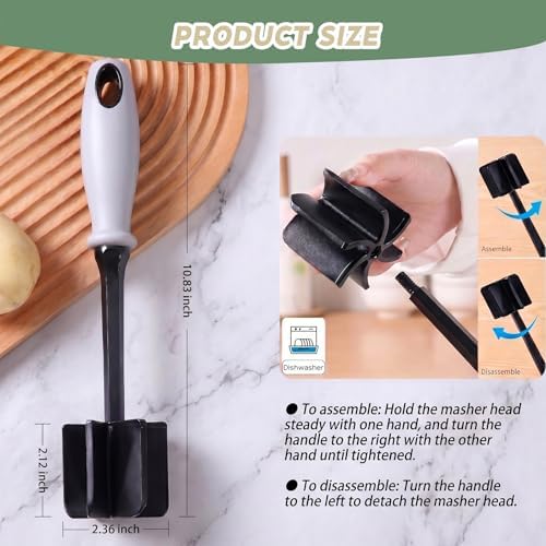 Meat Chopper, 6 Curve Blades Meat Masher