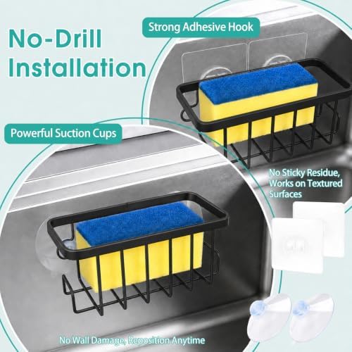 Sponge Holder for Kitchen Sink, Caddy Organizer