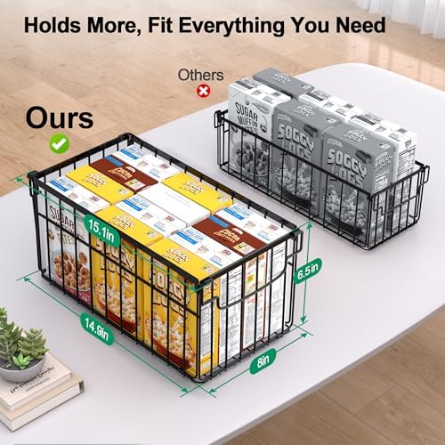 Freezer Organizer Bins, 2 Pack Big Baskets