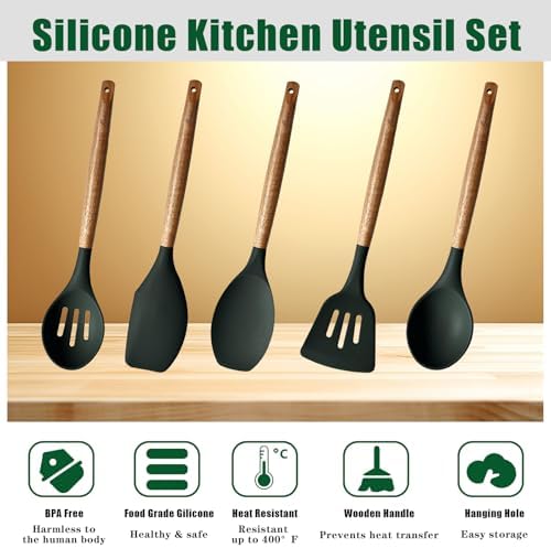 Non-Stick Silicone Cooking Utensils Set