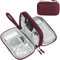 FYY Electronic Organizer, Travel Tech Pouch Bag, Wine Red