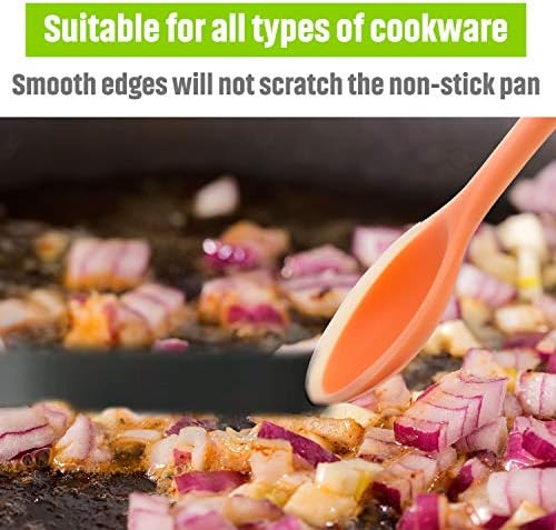 Patelai 4 Pcs Small Silicone Spoons
