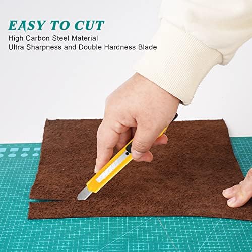 40 Pack Box Cutter Retractable, 9mm Utility Knife, Razor Knife