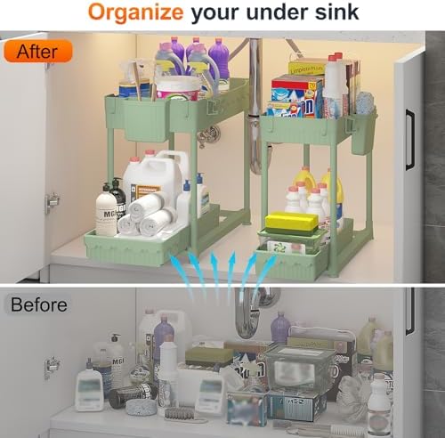 Sevenblue 4-Pack 2-Tier Under Sink Organizer